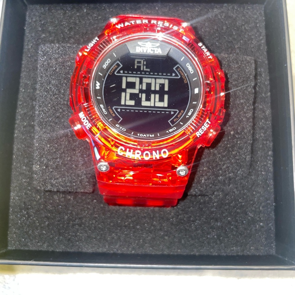 Invicta Red Chrono Digital Smartwatch - Picture 2 of 2